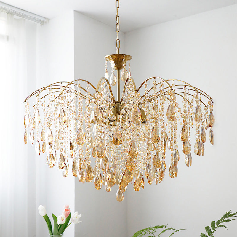 Traditional Chandelier Light Fixtures Multi-Head Suspension Pendant Lamps for Living Room