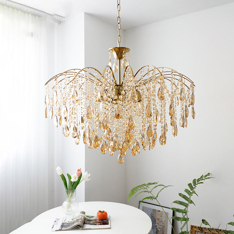 Traditional Chandelier Light Fixtures Multi-Head Suspension Pendant Lamps for Living Room