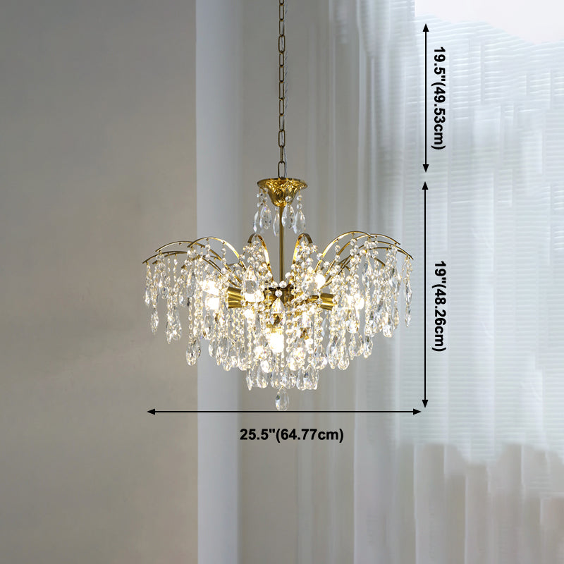 Traditional Chandelier Light Fixtures Multi-Head Suspension Pendant Lamps for Living Room
