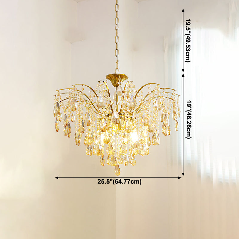 Traditional Chandelier Light Fixtures Multi-Head Suspension Pendant Lamps for Living Room