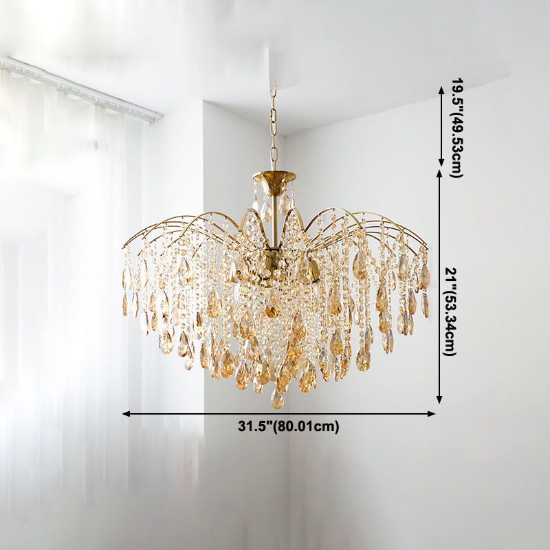 Traditional Chandelier Light Fixtures Multi-Head Suspension Pendant Lamps for Living Room