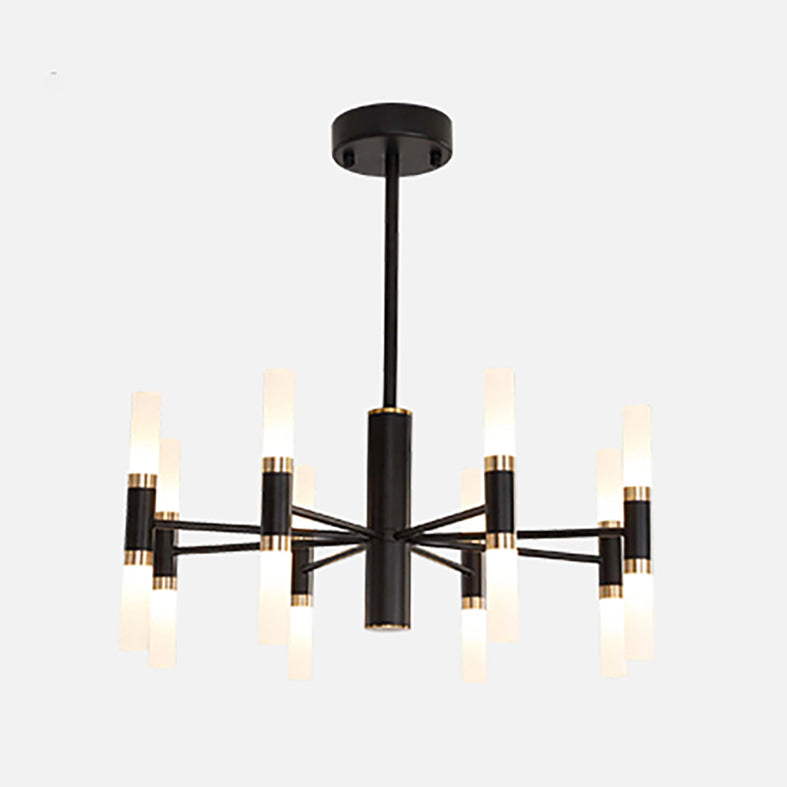 Linear Chandelier Light Fixtures Postmodern Multi-Head Suspension Pendant Lamps for Living Room