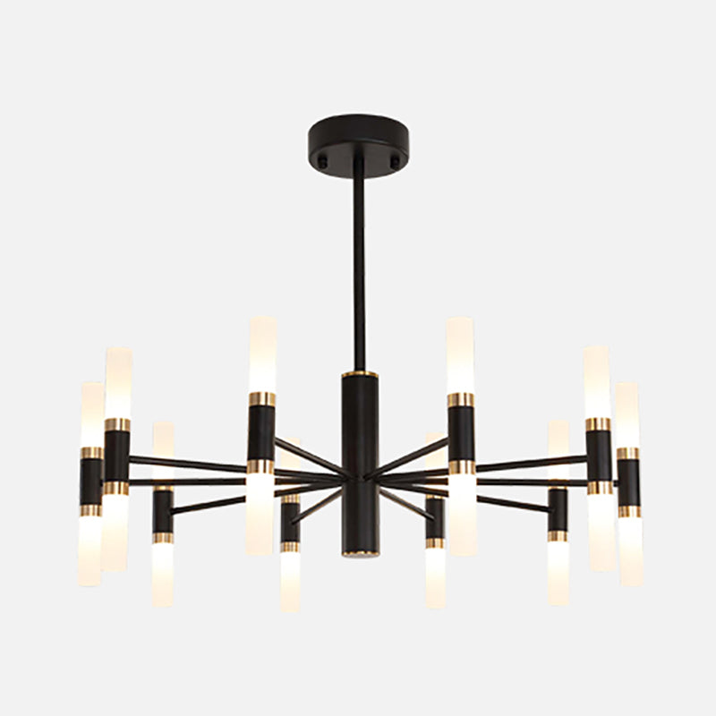 Linear Chandelier Light Fixtures Postmodern Multi-Head Suspension Pendant Lamps for Living Room