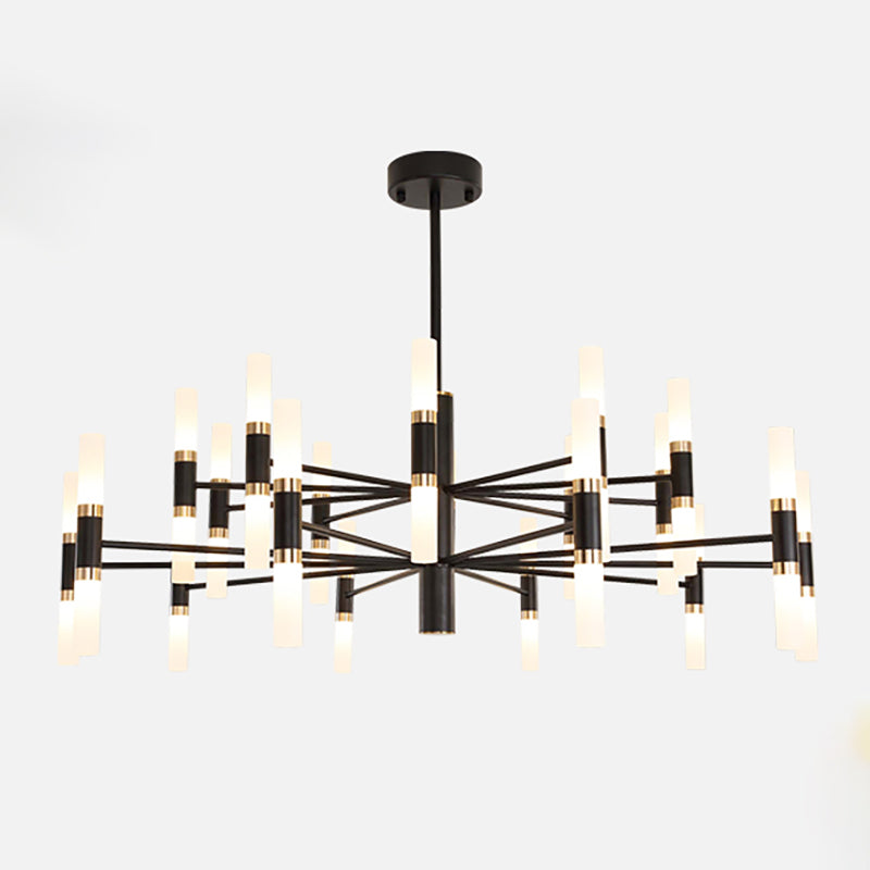Linear Chandelier Light Fixtures Postmodern Multi-Head Suspension Pendant Lamps for Living Room