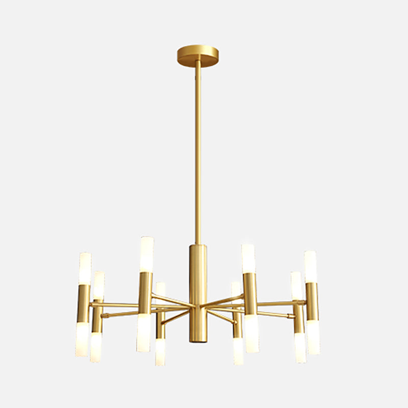 Linear Chandelier Light Fixtures Postmodern Multi-Head Suspension Pendant Lamps for Living Room