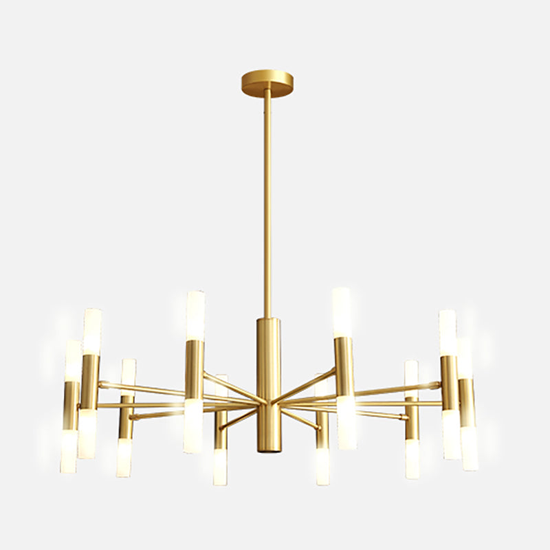 Linear Chandelier Light Fixtures Postmodern Multi-Head Suspension Pendant Lamps for Living Room