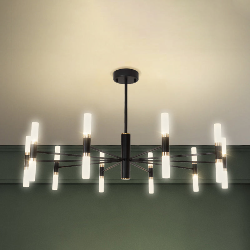 Linear Chandelier Light Fixtures Postmodern Multi-Head Suspension Pendant Lamps for Living Room