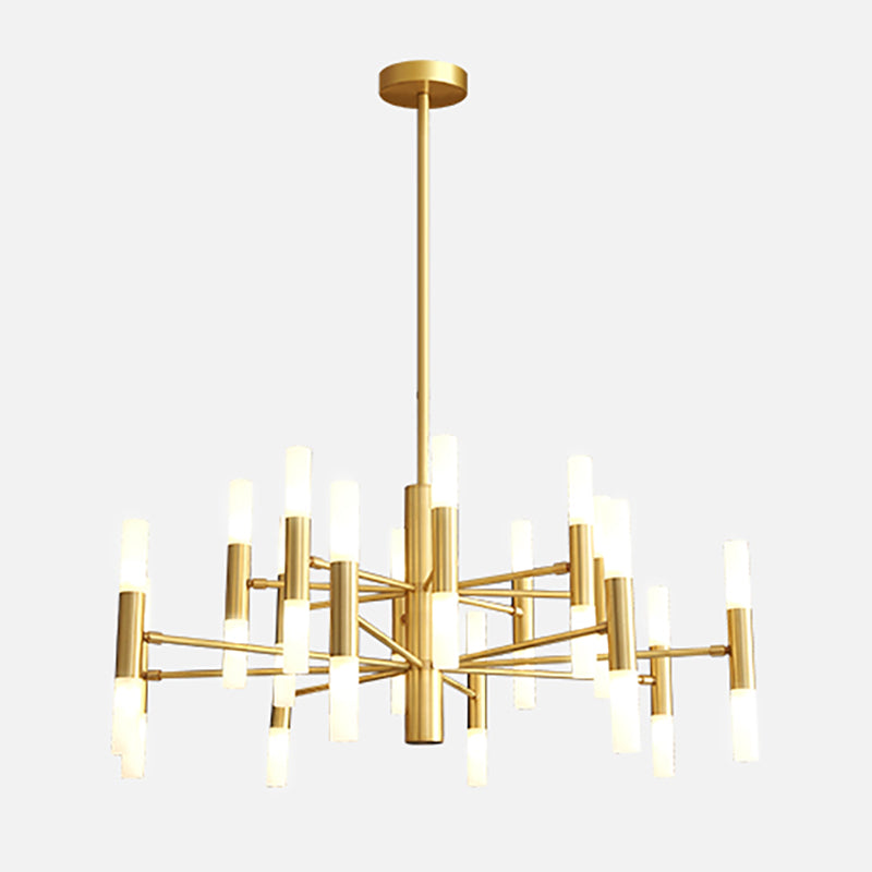 Linear Chandelier Light Fixtures Postmodern Multi-Head Suspension Pendant Lamps for Living Room