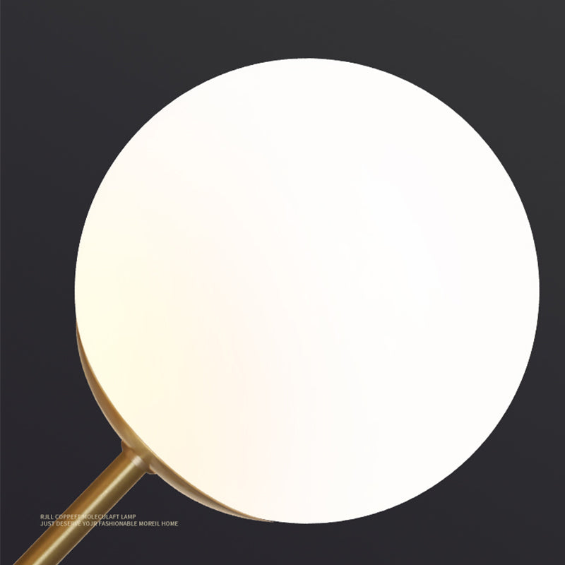 Modern Chandelier Light Fixtures Multi-Head Living Room Hanging Pendant Lamps with Glass Shade