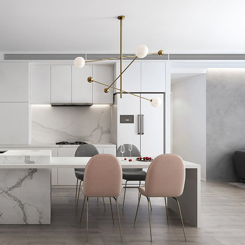 Metal Chandelier Modern 3 Lights Chandelier Lamp in Gold for Restaurant