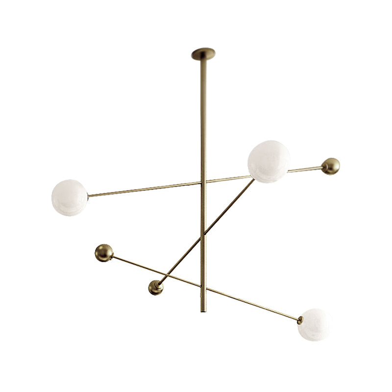 Metal Chandelier Modern 3 Lights Chandelier Lamp in Gold for Restaurant