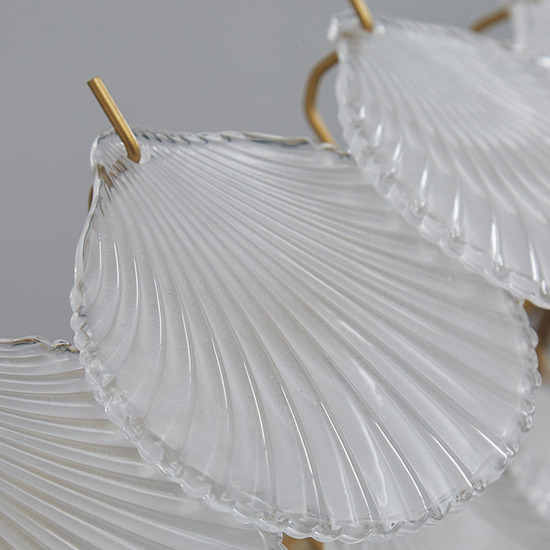 Vidrio 6 luces Modernas luces de la isla Luz de colmillo de oro