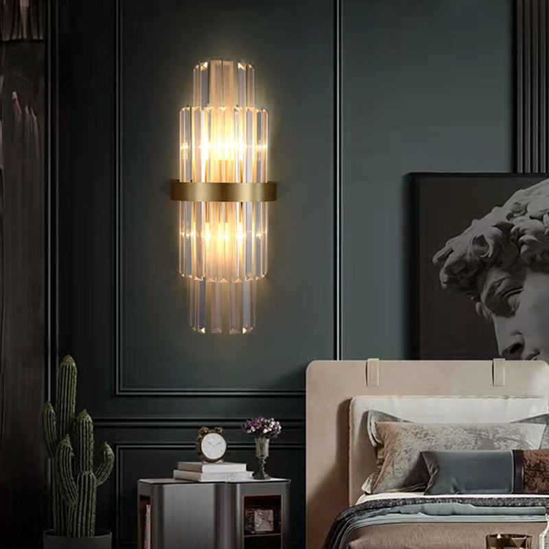 Modern Household Wall Sconce Crystal Shade Wall Lamp for Drawing Room Living Room