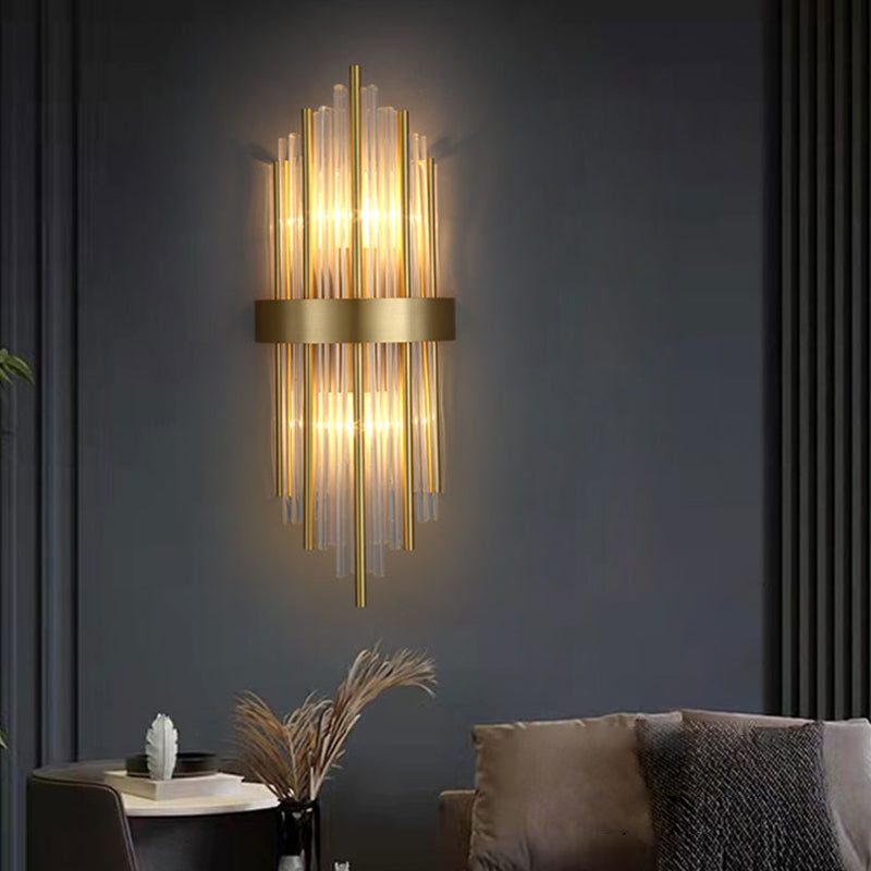 Modern Household Wall Sconce Crystal Shade Wall Lamp for Drawing Room Living Room