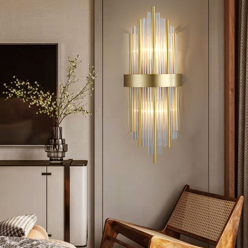 Modern Household Wall Sconce Crystal Shade Wall Lamp for Drawing Room Living Room