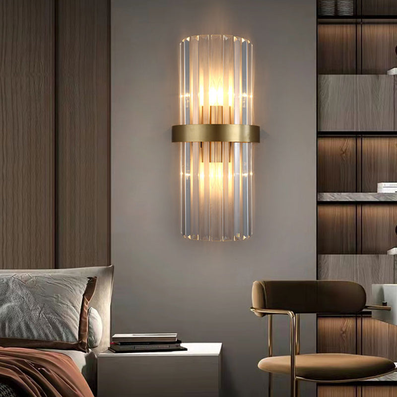Lámpara de pared de sombra de cristal de pared de pared doméstica moderna para sala de estar de sala de estar