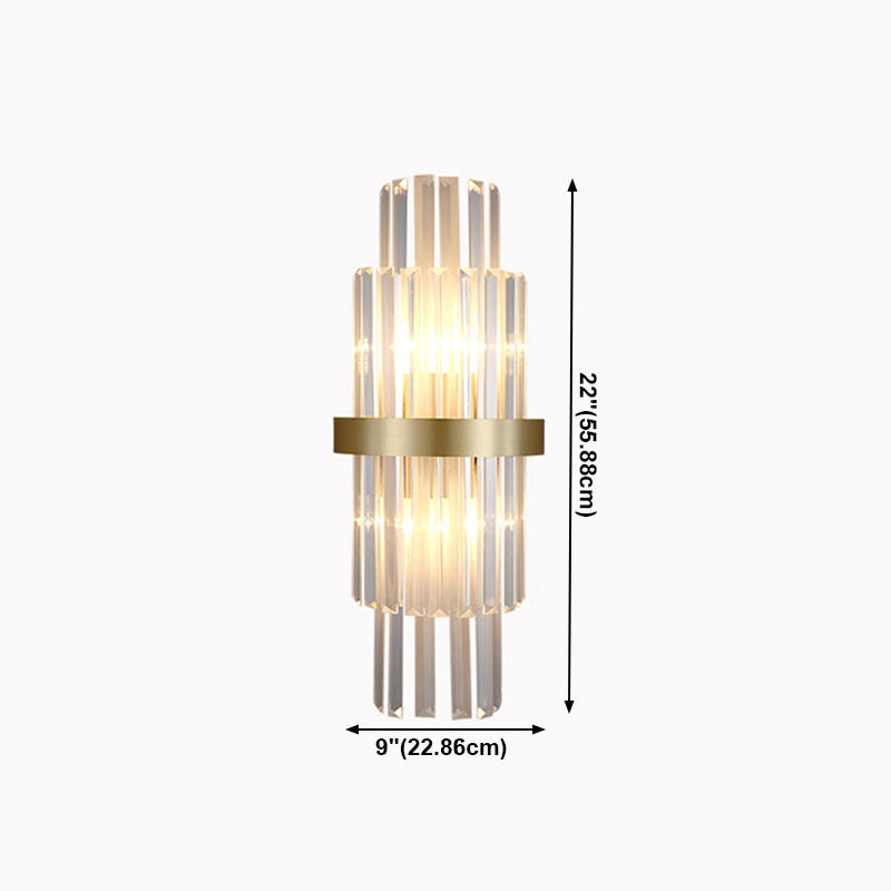 Modern Household Wall Sconce Crystal Shade Wall Lamp for Drawing Room Living Room