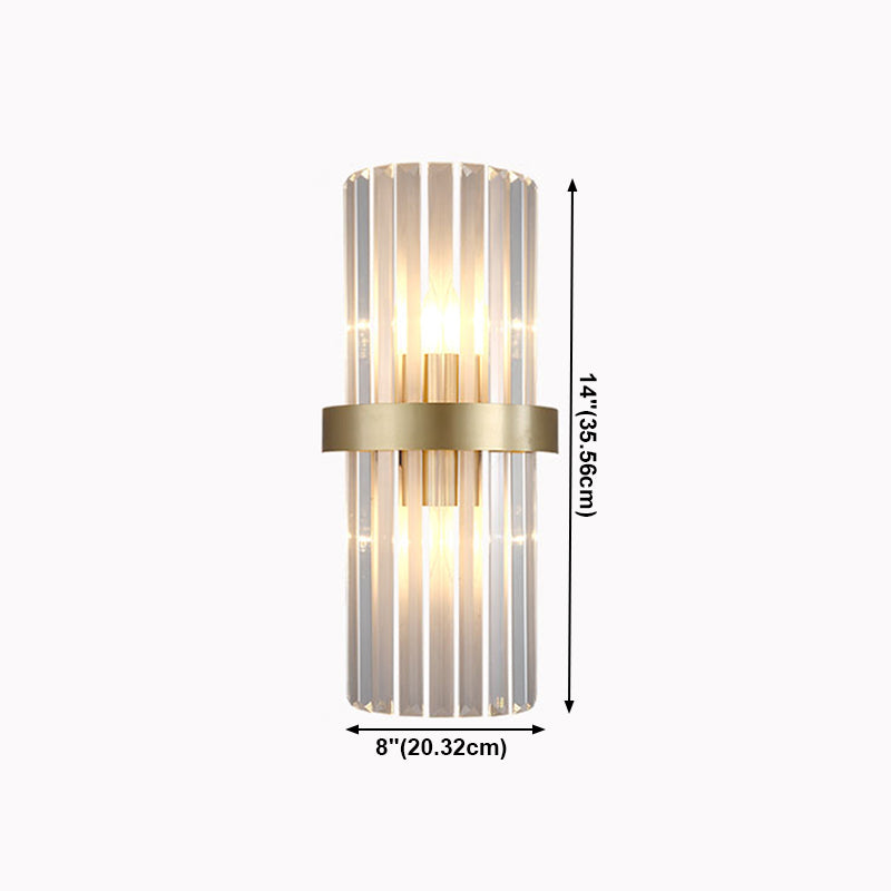 Modern Household Wall Sconce Crystal Shade Wall Lamp for Drawing Room Living Room