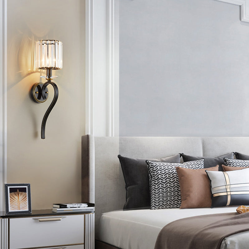 Modern Household Wall Sconce Crystal Shade Sconce Lamp for Bedroom Living Room