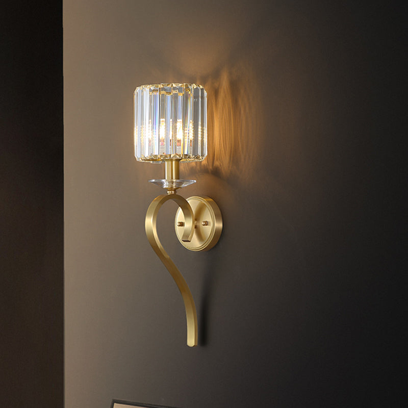 Modern Household Wall Sconce Crystal Shade Sconce Lamp for Bedroom Living Room