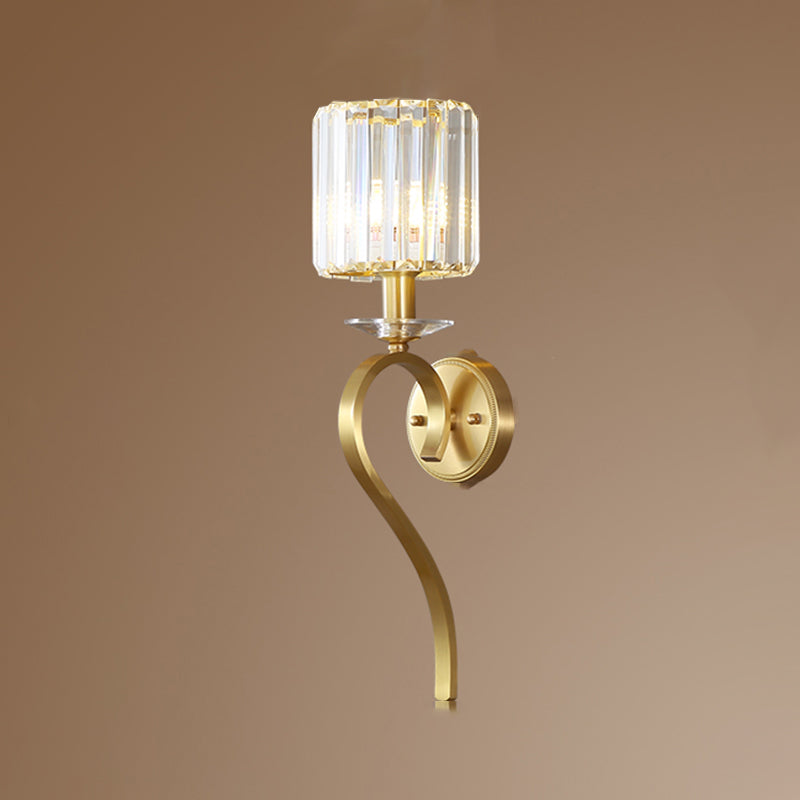 Modern Household Wall Sconce Crystal Shade Sconce Lamp for Bedroom Living Room