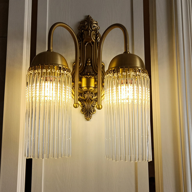 Luz de luz de pared de estilo tradicional Dropas de cristal luces aplastas para la sala de estar del dormitorio del hotel