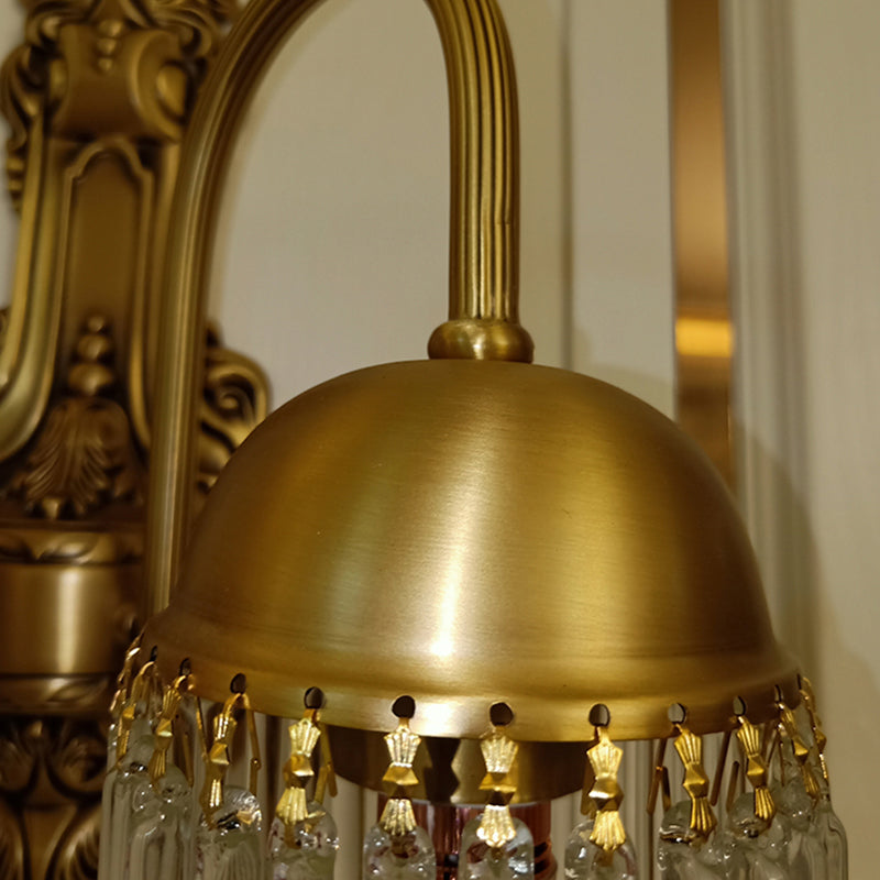 Luz de luz de pared de estilo tradicional Dropas de cristal luces aplastas para la sala de estar del dormitorio del hotel