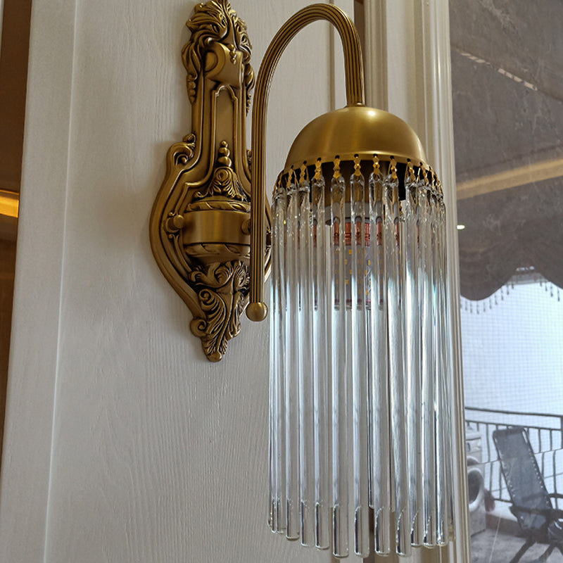 Luz de luz de pared de estilo tradicional Dropas de cristal luces aplastas para la sala de estar del dormitorio del hotel