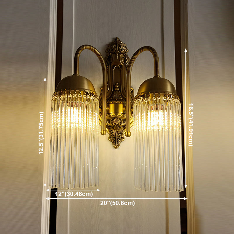 Luz de luz de pared de estilo tradicional Dropas de cristal luces aplastas para la sala de estar del dormitorio del hotel