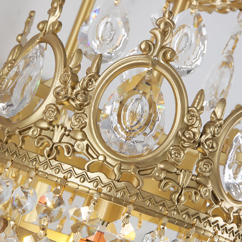 Contemporary Style Geometric Wall Light Crystal Shade Sconce Lamp for Bedroom