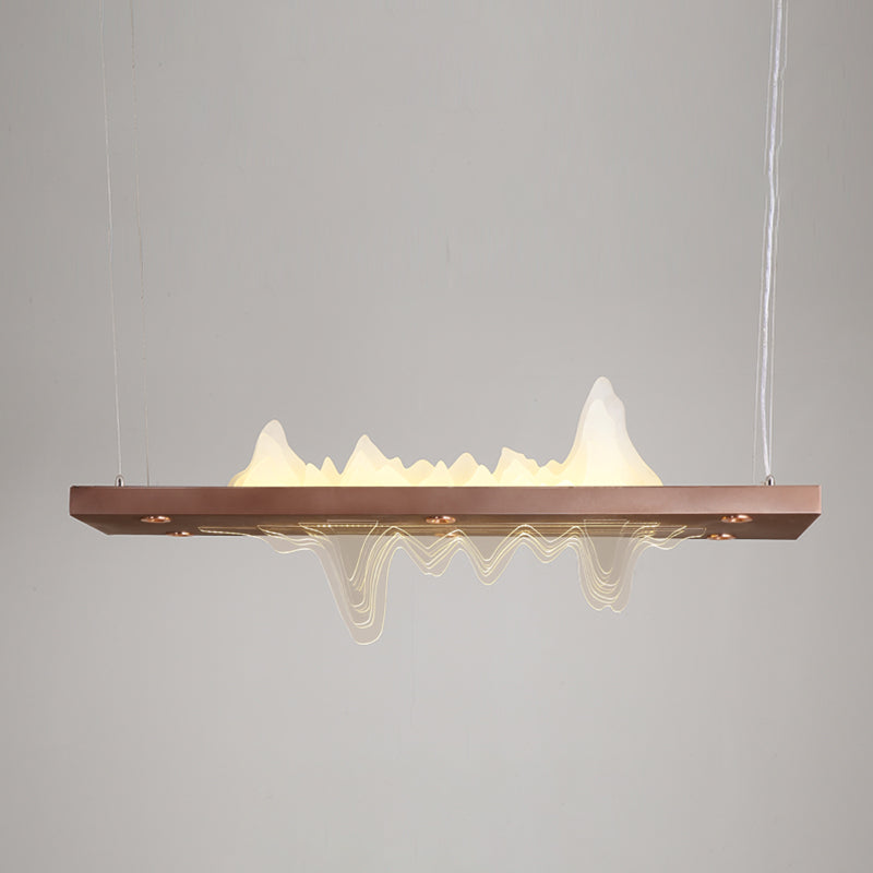 Squared Island Pendant LED Acrylic Modern Ceiling Pendant Light for Dining Room