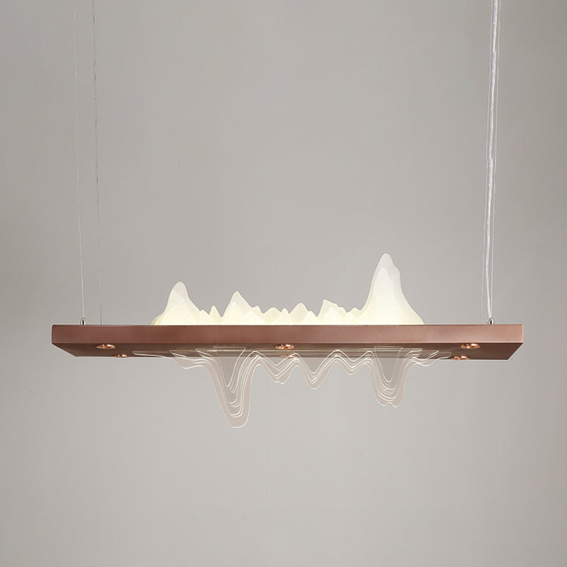 Squared Island Pendant LED Acrylic Modern Ceiling Pendant Light for Dining Room