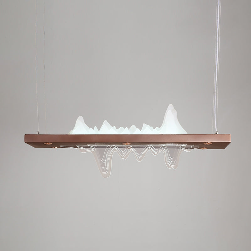 Squared Island Pendant LED Acrylic Modern Ceiling Pendant Light for Dining Room