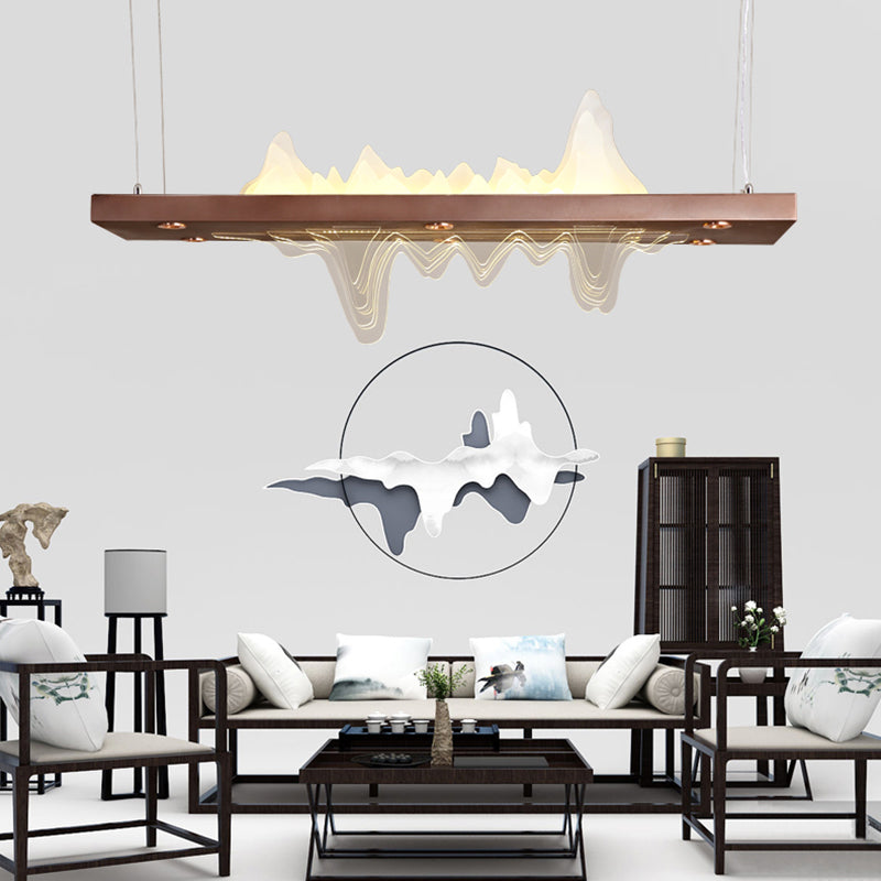 Squared Island Pendant LED Acrylic Modern Ceiling Pendant Light for Dining Room