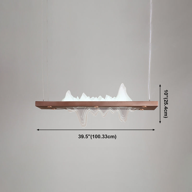 Squared Island Pendant LED Acrylic Modern Ceiling Pendant Light for Dining Room