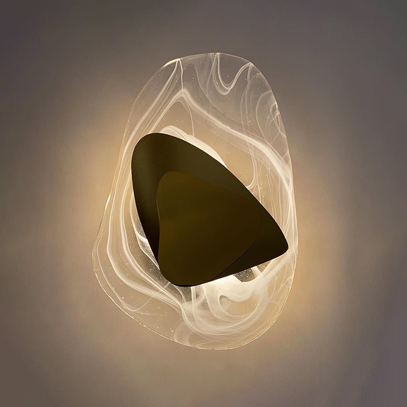 Luces apliques geométricas contemporáneas Cristal 1 Luz de la pared de luz Luz de la lámpara