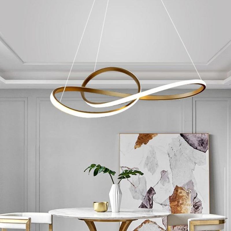 Gold Iron Hanging Pendant Lights Postmodern Hanging Lamps for Dining Room