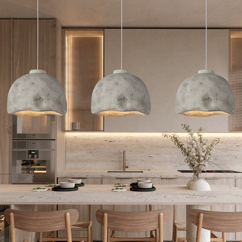 Plastic Bowl Shade Hanging Lights Modern Style 1 Head Hanging Mount Montage voor restaurant