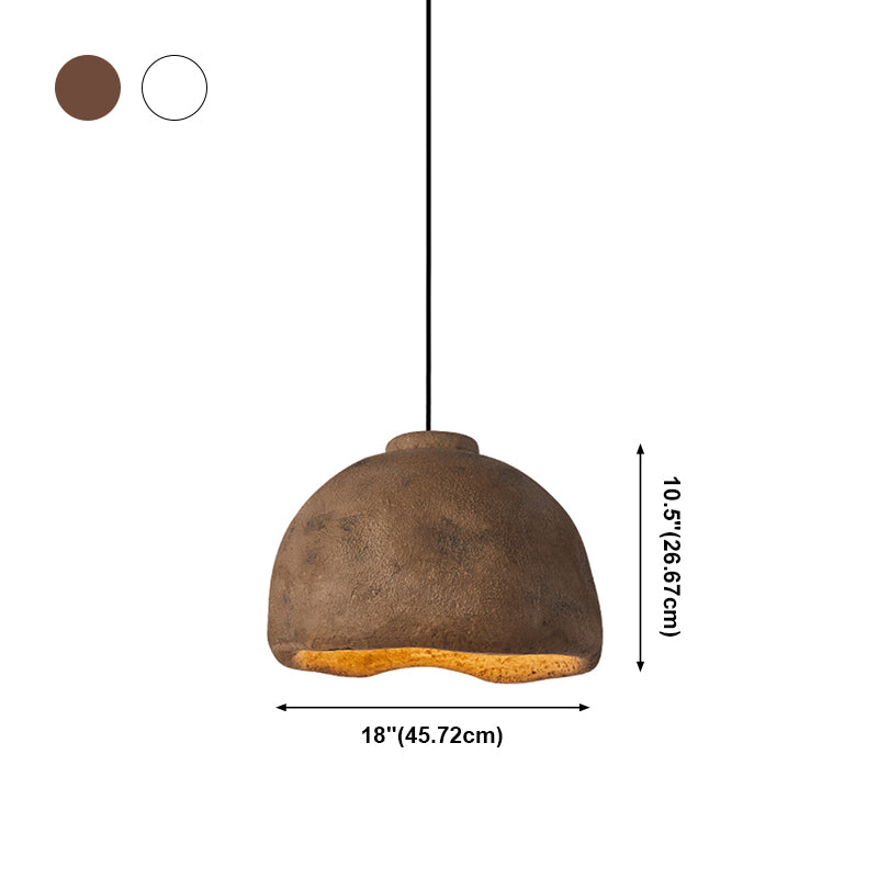 Plastic Bowl Shade Hanging Lights Modern Style 1 Head Hanging Mount Montage voor restaurant