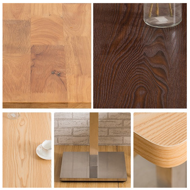 Industriële stijl eettafel Home Keuken Dinner Meubels met metalen basis, 23,6 "L x 23,6" W x 29.5 "H H