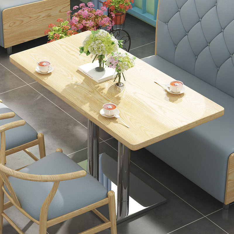 Industrial Style Dining Table Home Kitchen Dinner Furniture with Metal Base