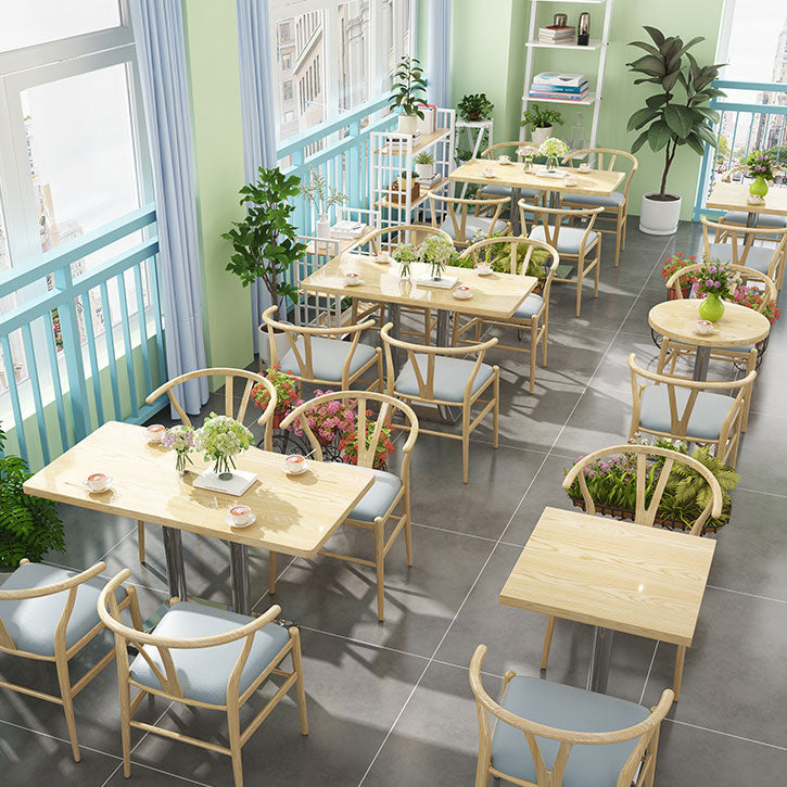 Industrial Style Dining Table Home Kitchen Dinner Furniture with Metal Base