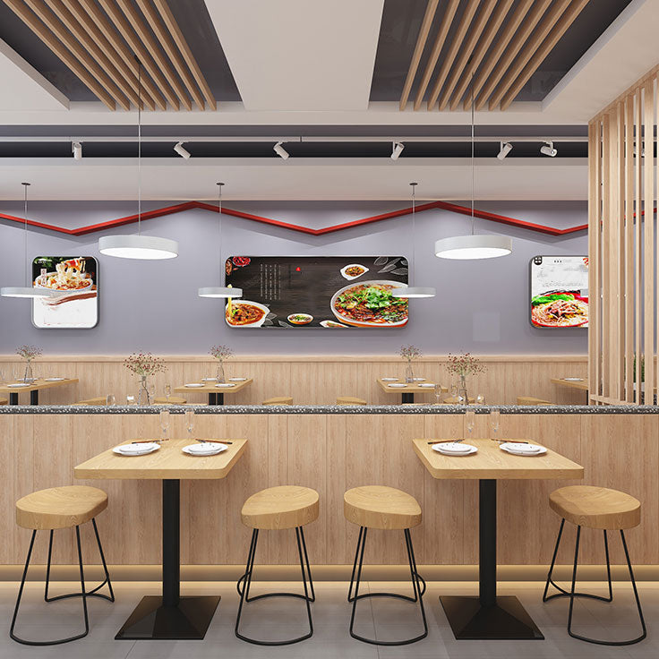 Industrial Style Dining Room Table Home Kitchen Dinner Furniture with Metal Base