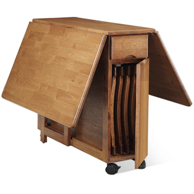 Modern Modern Eetting Table 51.18 "Rechthoek Rubberwood Drop-bladtafel (alleen tafel)