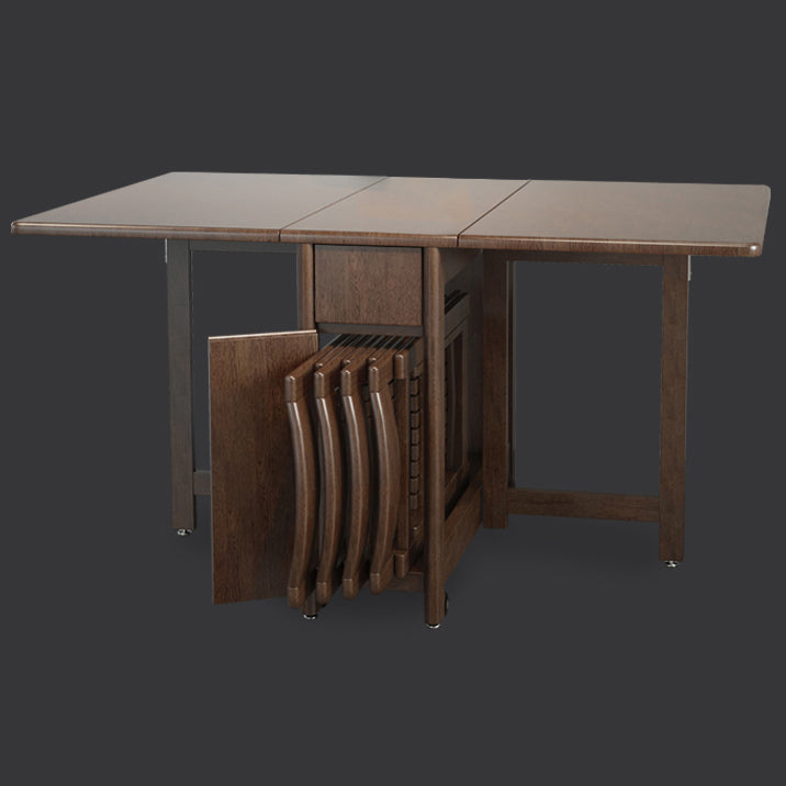 Mid-Century Modern Esstisch Brauner Klapp-Esstisch aus massivem Holz (nur Tisch)