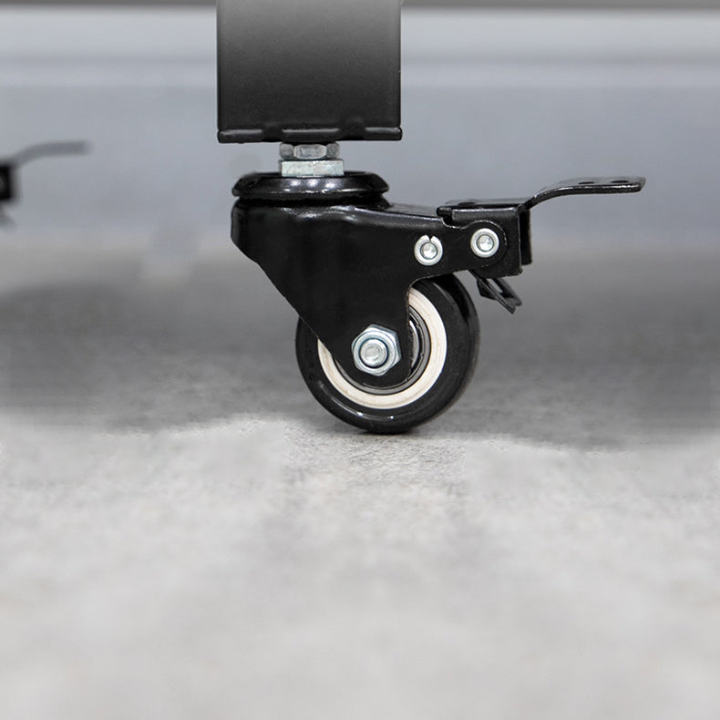 Foldable Wooden Top Table Extendable Round Table in Black (only table)