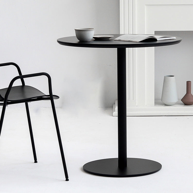 Metal Contemporary Round Dining Table Pedestal Base Dining Table for Kitchen