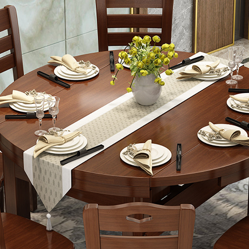 Stile moderno Round 54.33 "Tavolo da pranzo Tavolo da pranzo a goccia in legno in legno per uso domestico