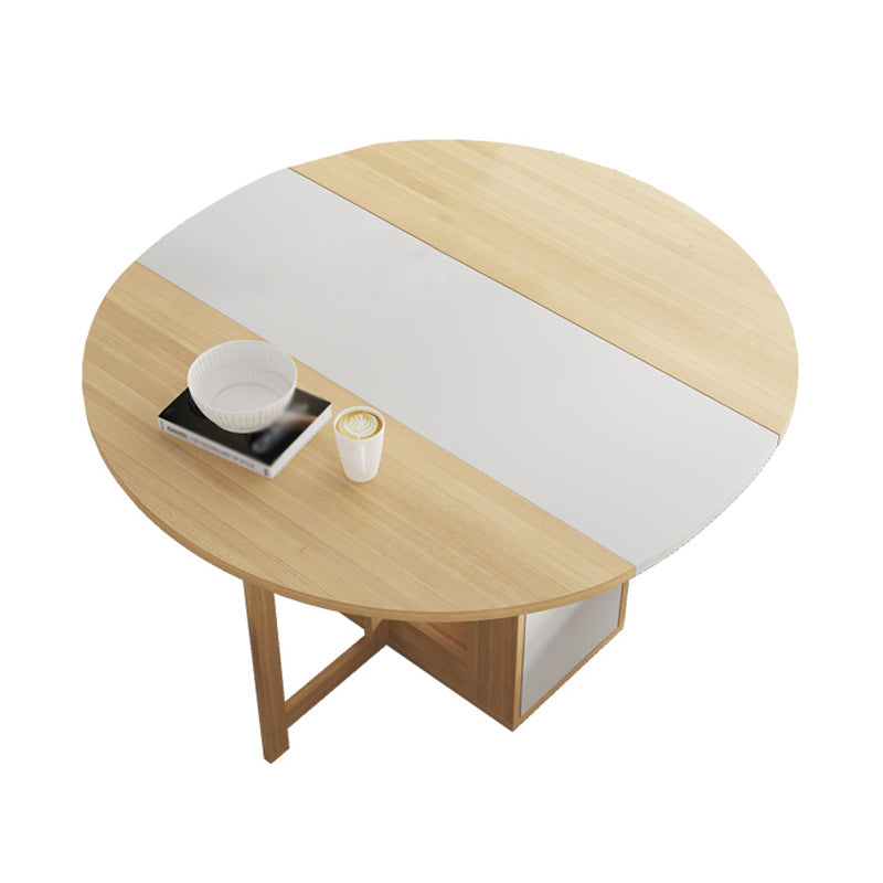 Round Mid-Century Modern Dining Table Pedestal Base Table for Dining Room(only table)