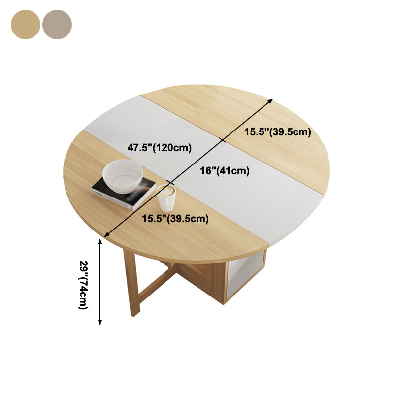 Round Mid-Century Modern Dining Table Pedestal Base Table for Dining Room(only table)